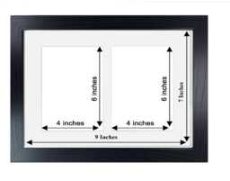 Black Veneer Collage Picture Frame Holds Two 4x6 Photos - thumbnail 1