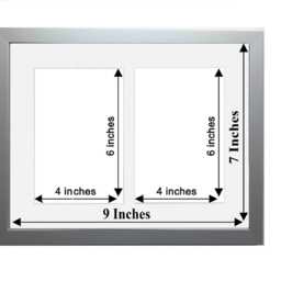 Black Veneer Collage Picture Frame Holds Two 4x6 Photos - thumbnail 3