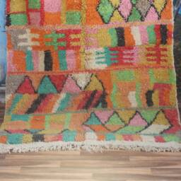 Colorful Moroccan Rug, Custom Fabulous Boujad Abstract Multicolored Carpet, Handmade Bohemian Rug - thumbnail 3