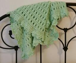Crocheted Seafoam Green Baby Blanket
