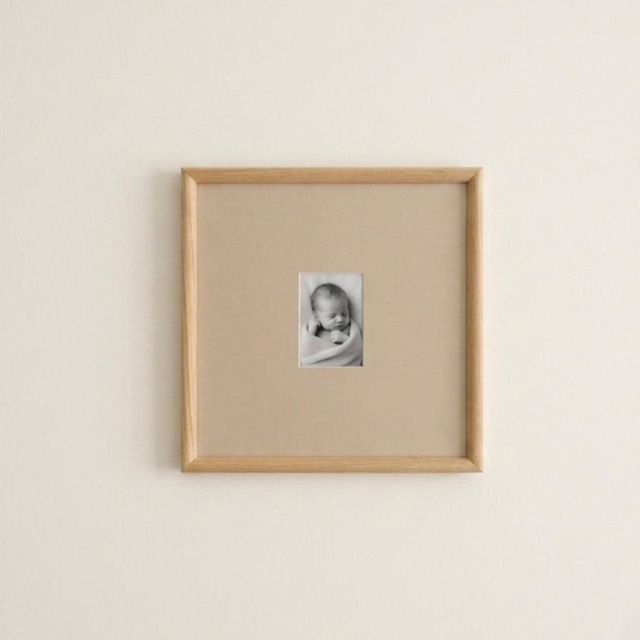 Oak Wood Picture Frame, Colorful Matboard, Custom Opening Size 2x3 4x6 5x7 - image 1