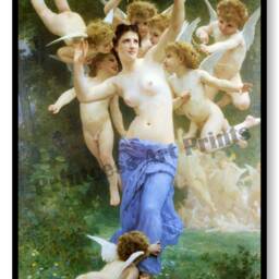 Bouguereau Cupids & Angels Art Prints, Set Of 4, 1800S Fine - thumbnail 3