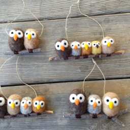 Owl Family Ornament Or Wall Hanging - Custom - thumbnail 4