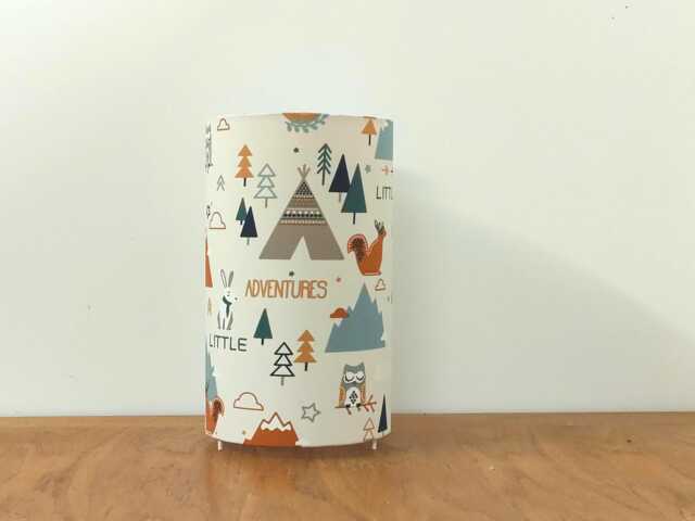 Nature-Themed Teepee Tube Lamp, Little Adventures Gift Idea For Christmas Or Birthdays, Baby Room Decor - image 1