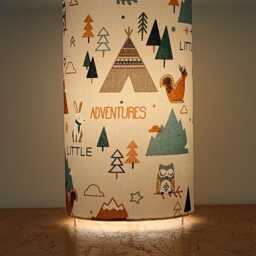 Nature-Themed Teepee Tube Lamp, Little Adventures Gift Idea For Christmas Or Birthdays, Baby Room Decor - thumbnail 2