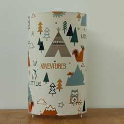 Nature-Themed Teepee Tube Lamp, Little Adventures Gift Idea For Christmas Or Birthdays, Baby Room Decor - thumbnail 4