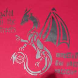 Red D&d Bedding Set - Lawful Chaotic Dragon Duvet - Double, King - thumbnail 2