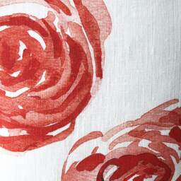Cushion Cover in Linen, Flowers, Water Color Original, Digital Printed - thumbnail 2