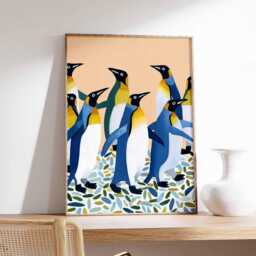 Penguin Poster, Arctic Animal Print, Wall Art, Wildlife Decor, Cute Posters, Nature Prints, Bird Lovers Gift - thumbnail 2