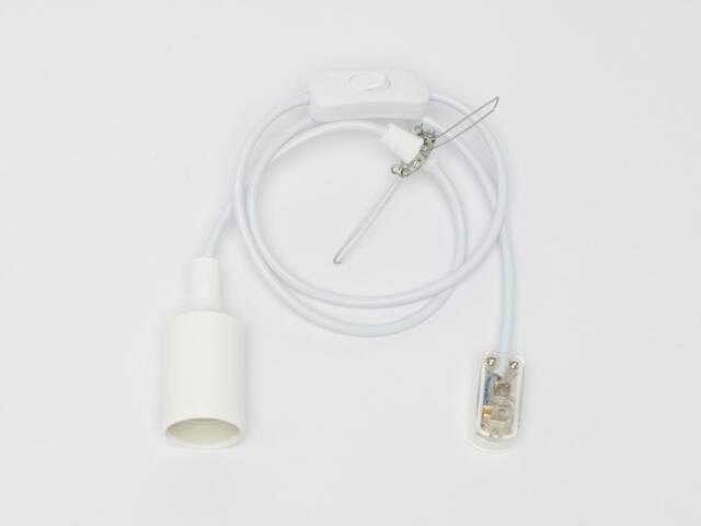 Pendant Light Cable Set - Natural Wood, Black, White, Plug Or Hardwired Canopy - image 1