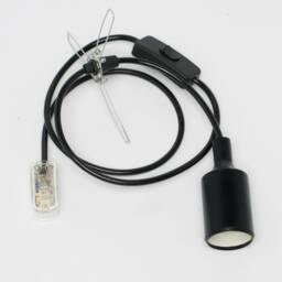 Pendant Light Cable Set - Natural Wood, Black, White, Plug Or Hardwired Canopy - thumbnail 3
