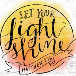 Let Your Light Shine Printable File, Matthew 516 Diy Print, Hand Lettered Bible Verse Wall Art Instant Download, Original Stencil - thumbnail 3