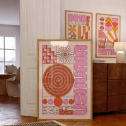 Ibiza Club Print Bundle - 3 Posters Wall Art Geometric Funky Dj Clubbing Patterned Bauhaus House Music -Gallery - thumbnail 2