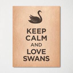 Keep Calm & Love Swans - Fine Art Print Choice Of Color Purchase 3 Receive 1 Free Custom Prints Available Upon Request - thumbnail 2