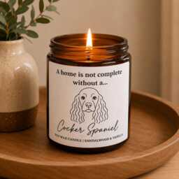Personalised Dog Breed Soy Wax Candle Any Gift, Lover Present Birthday, Quality Fragrance Mum Dad