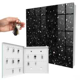 Black Terrazzo Key Cabinet For Home, Box Wall, Modern Textures, Lovers Of Solutions - thumbnail 2