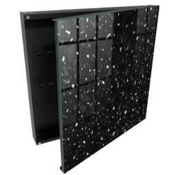 Black Terrazzo Key Cabinet For Home, Box Wall, Modern Textures, Lovers Of Solutions - thumbnail 1