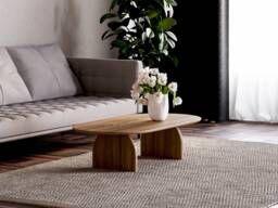 Unique Coffee Table - Modern Oak Coffee Table Scandi Original -Wooden Living Room - thumbnail 1