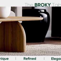 Unique Coffee Table - Modern Oak Coffee Table Scandi Original -Wooden Living Room - thumbnail 2