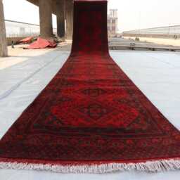 2'7x16'2 Afghan Tribal Handmade Runner Rug, Antique Collector Piece Rug, Khal Muhammedi High Pile Kitchen Rug - thumbnail 4