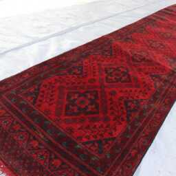 2'7x16'2 Afghan Tribal Handmade Runner Rug, Antique Collector Piece Rug, Khal Muhammedi High Pile Kitchen Rug - thumbnail 3