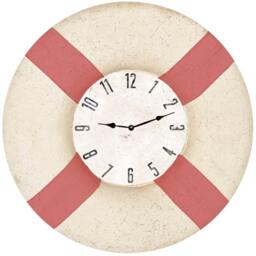 Rustic Handmade Life Preserver Clock - Maritime Home Accent