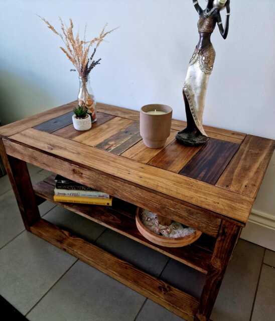 Handmade Wooden Coffee Table - Side - image 1
