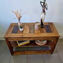 Handmade Wooden Coffee Table - Side - thumbnail 2