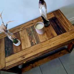 Handmade Wooden Coffee Table - Side - thumbnail 3