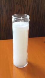 White Candle - 7 Day Ritual Burn Hand-Poured Ceremony Wedding Sacred Handfasting - thumbnail 2
