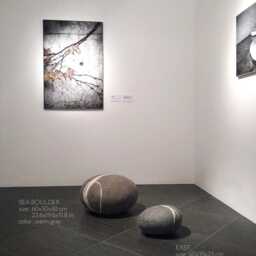 Pouf Stone, Wool Felted Ottoman & Footstool, Floor Cushion, Rock Pillow Model - thumbnail 2