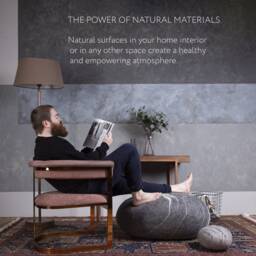 Pouf Stone, Wool Felted Ottoman & Footstool, Floor Cushion, Rock Pillow Model - thumbnail 3