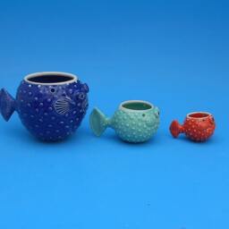 Mini, Hanging Puffer Fish Planters, Air Planter - thumbnail 4