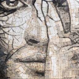Custom Marble Mosaic Portrait Wall Art Handmade Home Decor - 20x20 - thumbnail 3
