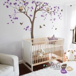 Cute Baby Nursery Tree Decal - Large Vinyl Wall Sticker Decoration Nt050 - thumbnail 2