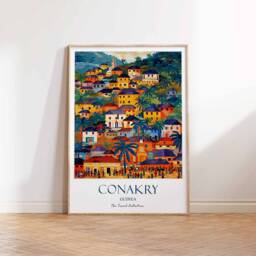 Conakry Poster, Guinea West Africa African Travel Print, Wall Art - thumbnail 2