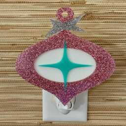 Sparkling Christmas Ornament Night Light Retro Holiday Decor - thumbnail 2