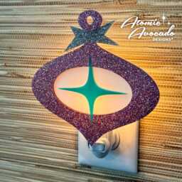 Sparkling Christmas Ornament Night Light Retro Holiday Decor - thumbnail 1