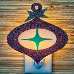 Sparkling Christmas Ornament Night Light Retro Holiday Decor - thumbnail 3