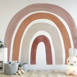 Watercolor Rainbow Wall Decal Boho Kids Room Decor - thumbnail 3