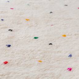 Colored Polka Dot Wool Rug, Moroccan Area Rug, Dot Colorful Berber Beni Mrirt Rug - thumbnail 3