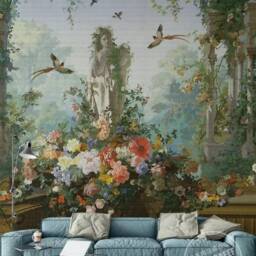 Tropical Rainforest Wallpaper Mural, Floral Sculpture Wall Art, Peel & Stick - thumbnail 3