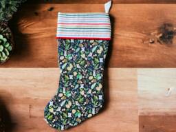 Rifle Paper Co X Dear Stella - Midnight Woodland Fabric Christmas Stocking - thumbnail 1