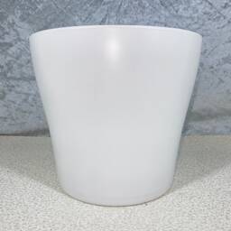 White Ceramic Planter - Modern Sleek Fluted Design Various Sizes - thumbnail 1