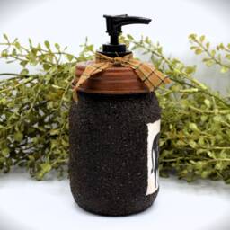 Farm Fresh Buttermilk Mason Jar Hand Soap Dispenser, Country Rustic Decor - thumbnail 3