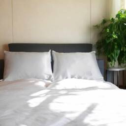 Organic Mulberry Silk Pillowcase 22 Momme, Grade 6A, White With Zipper - thumbnail 3