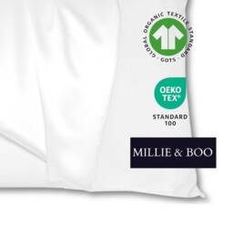 Organic Mulberry Silk Pillowcase 22 Momme, Grade 6A, White With Zipper - thumbnail 2