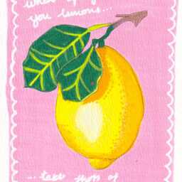 Retro Lemon Kitchen Print Mid-Century Modern Food Poster - thumbnail 2