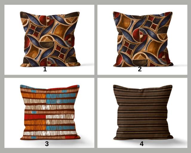 Abstract Boho Pillow Cushion Cover, Minimalist Bohemian Design, Decorative Modern Art Pillowcase, Stylish Home Decor, Unique Living Room Accent - image 1