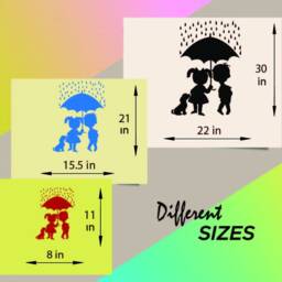 In-Style Decals Wall Vinyl Decal Home Decor Art Sticker Cute Kids Boy Girl Umbrella Dog Puppy Nursery Bedroom Play Room Stylish Design 175 - thumbnail 2